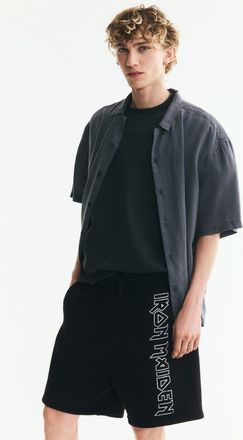 H&M Relaxed-fit Sweatshorts in Black/iron Maiden at Nordstrom, Size X-Large