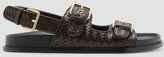 Mango Sandali intrecciati fibbie cioccolato - Donna - 35 - MANGO