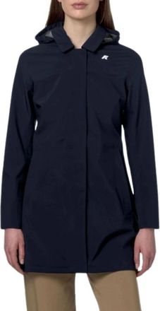 K-Way Mathy Bonded Jersey - Dames - Parka Jassen - Blauw - S - Polyester - Jassen
