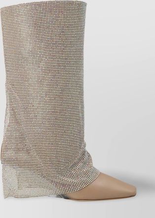 Benedetta Bruzziches embellished mid-calf boots pointed heel