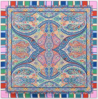 Etro Seideneinstecktuch mit Motiv Floral Paisley