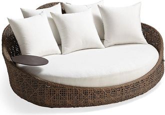 Frontgate Coraline Hanging Daybed Replacement Cushion - Sunbrella Rain, Rain Indigo - Frontgate