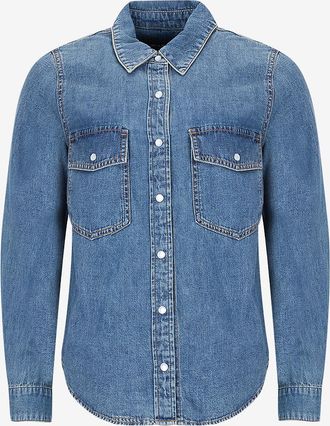 Veronica Beard Ausgewaschenes Langarm-Denimhemd Noah