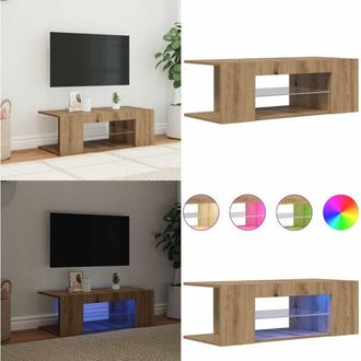 vidaXL Mobile Porta TV con LED Artigianale 90x39x30 cm Multistrato - TV Stand - Mobile con LED