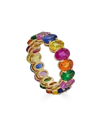 Diana M. Jewels Fine Jewelry 18K 10.48 Ct. Tw. Gemstone Eternity Ring