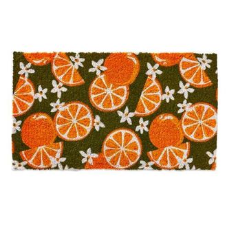 Tag Oranges Coir Mat Rectangle Indoor Outdoor Welcome Mat in Multicolored at Nordstrom, Size Medium