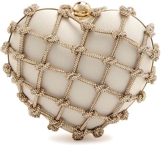 Rosantica Cupido Nodi Crystal-embellished Satin Cross-body bag - Grey - One Size