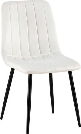 Clp Silla De Comedor Dijon Terciopelo Blanco Crema