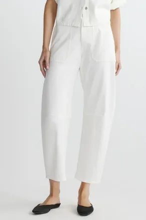 DL1961 Bilie Easy High Rise Barrel Leg Pants in White at Nordstrom, Size 23