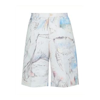 Alexander McQueen Korte Broeken, Heren, Veelkleurig, S, Polyester, Blake Dante Shorts Elastische Taille Mannen