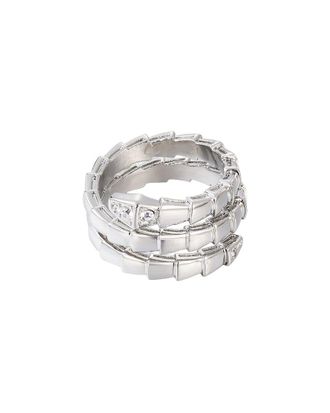 Adornia Adornia Silver Plated Snake Double Wrap Ring