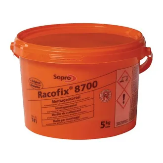 Sopro Malta di montaggio Racofix 8700 1: 3 (acqua / malta) secchio da 5 kg Sopro