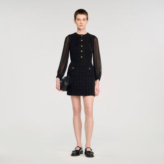 Sandro Long-sleeved short dress