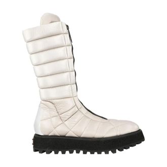 Dolce & Gabbana Winter Boots, male, White, 9 UK, Quilted Nylon Ankle Boots with Rubber Sole