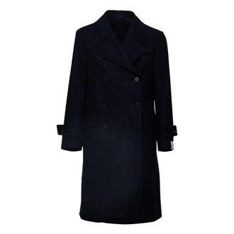 Caruso Corsaro Double-breasted Coat - Heren - Mantel - Blauw - XL - Wol - Jassen
