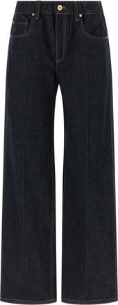 Brunello Cucinelli Jeans, Dames, Blauw, M, Katoen, De Hedendaagse Pull-On Jeans