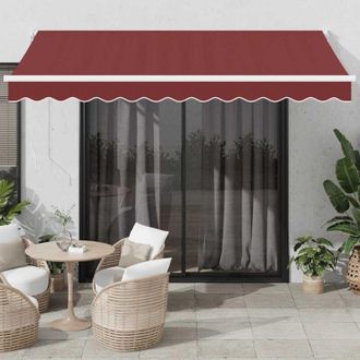 vidaXL Toldo Retr&aacute;ctil Autom&aacute;tico Burdeos 350x250 Cm Vidaxl