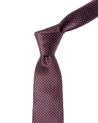 Canali Burgundy Silk Tie