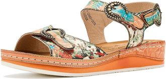 L'Artiste by Spring Step Offtrak Womens Wedge Shoes Orange : EU 41 (US Womens 9.5-10) M, Leather