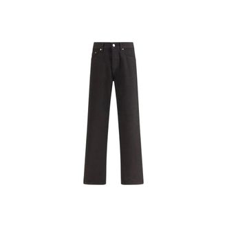 Sunflower Straight Fit Jeans, male, Black, W34, Twisted Leg Jeans with Metal Trim