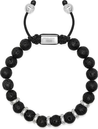 Nialaya Bracciale con perline - Argento