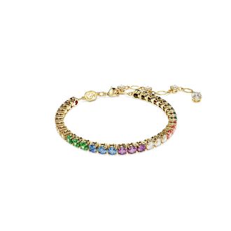 Swarovski Capsule Pride Womens Gold Plated Metal Bracelet - 5685691 Gold Tone - One Size
