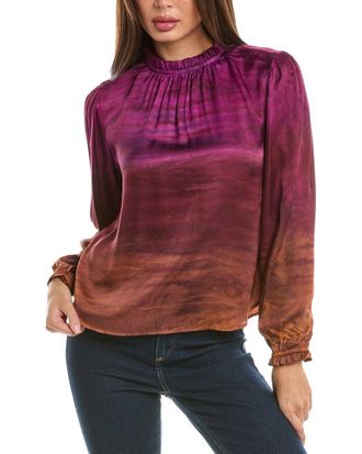 Bella Dahl Bishop Sleeve Ruffle Neck Top