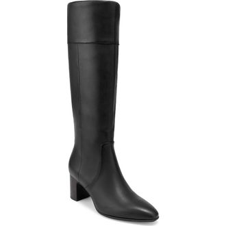 Aerosoles Minerva Knee High Boot in Black Leather at Nordstrom, Size 7.5