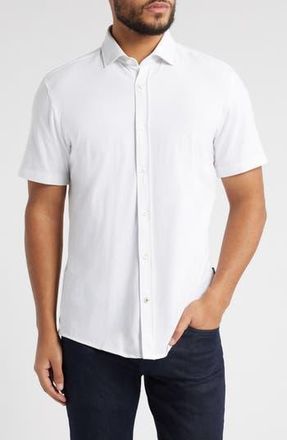 BOSS Roan Stretch Cotton Button-Up Shirt in White at Nordstrom Rack, Size Medium
