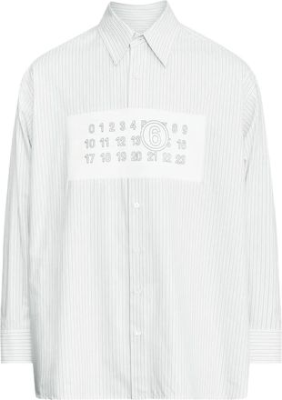 Maison Margiela Camicia a righe con bottoni - Bianco