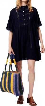 FRNCH Womens Anny Woven Dress In Blue Marine