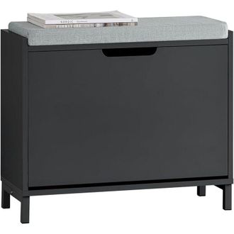 SoBuy Sobuy - Hallway Shoe Bench Shoe Rack Shoe Cabinet with Seat Cushion,FSR151-K-SCH