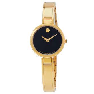 Movado Moda Quartz Black Dial Ladies Watch 0608013