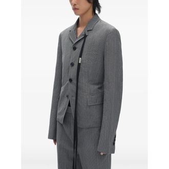 Ann Demeulemeester Reinier Pinstripe Ribbon Jacket