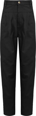 Amapô Pantaloni con pieghe frontali - Nero