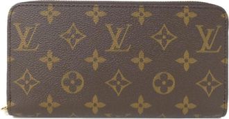 Louis Vuitton Marron Coated Canvas Long Wallet (Bi-Fold) (Pre-Owned)