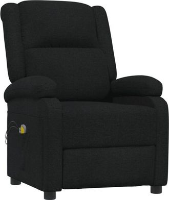 vidaXL Sill&oacute;n De Masaje El&eacute;ctrico Tela Negro Vidaxl