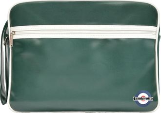 Lambretta Unisex Retro Tas voor Volwassenen (Donkergroen/wit)