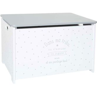 Atmosphera Atmosphera - Ba&uacute;l Infantil Para Juguetes Color Blanco Y Gri58 X 37,5 X 38cm - Blanco Y Gris