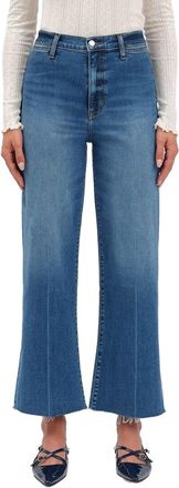 Daze Denim Pleaser Indigo Wave High Rise Wide Ankle Jean