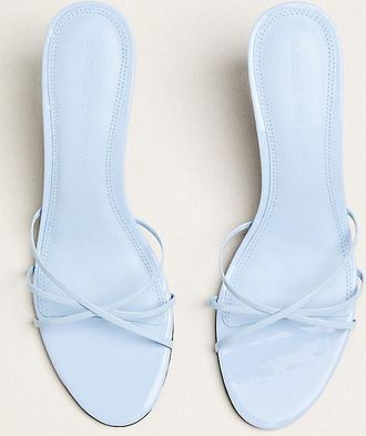 Anthropologie Black Suede Studio Jaya Strappy Heeled Sandals