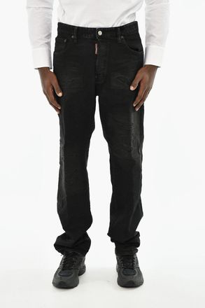 Dsquared2 Jeans a Lavaggio Scuro con Monogram sul Retro Dsquared2