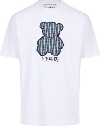 Iceberg T-shirt met logo applicatie - Heren - T-shirts - Wit - XL - Katoen - Tops