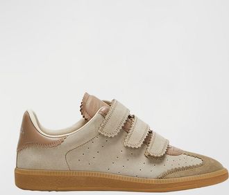 Isabel Marant Beth Mixed Leather Triple-Grip Sneakers