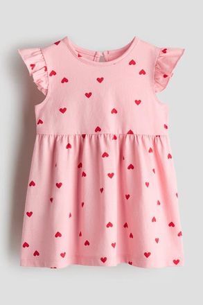 H&M Cotton Dress in Light Pink/hearts at Nordstrom, Size 18M