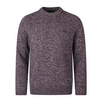 Fred Perry Round-neck Knitwear, male, Brown, Size: XL Maglione in filato ritorto m&eacute;l