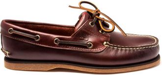 Timberland Mens Classic Boat Shoes - Brown Leather - Size UK 10