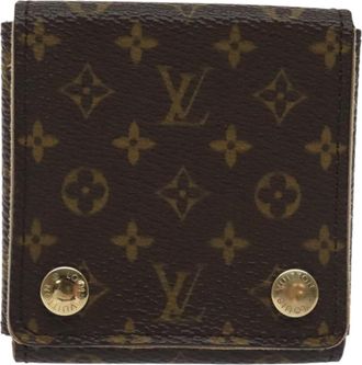 Louis Vuitton Jewelry Case Brown Canvas Wallet (Pre-Owned)