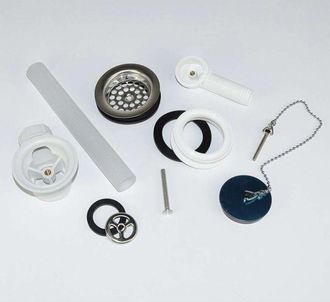 Villeroy & Boch O.novo - Conjunto De Rebosadero Para Fregadero De Cer&aacute;mica, Cromo 94281061