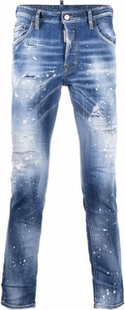 Dsquared2 Skinny Fit Jeans, male, Blue, W26, Spotty Wash Super Twinky Skinny Jeans